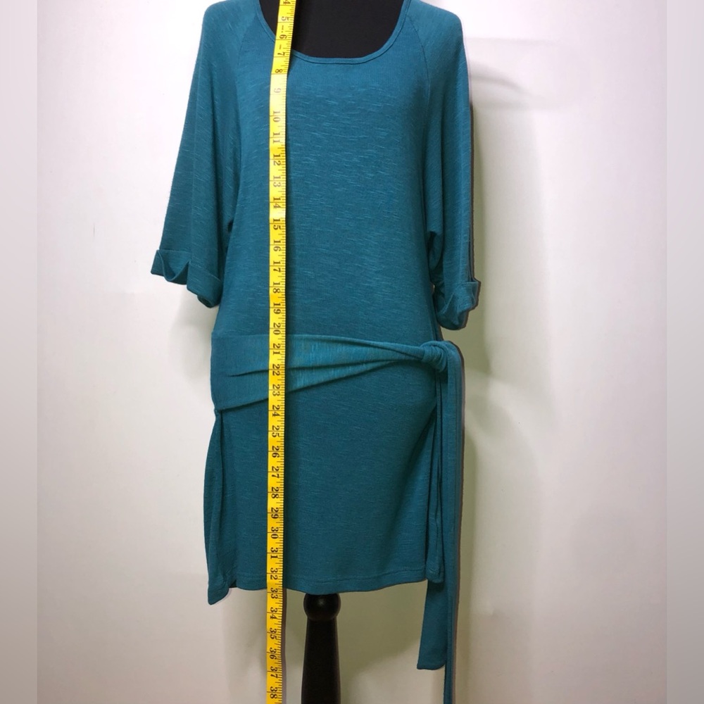 Hypnotik Teal Tie Waist Midi Small Dress - Picture 6 of 9